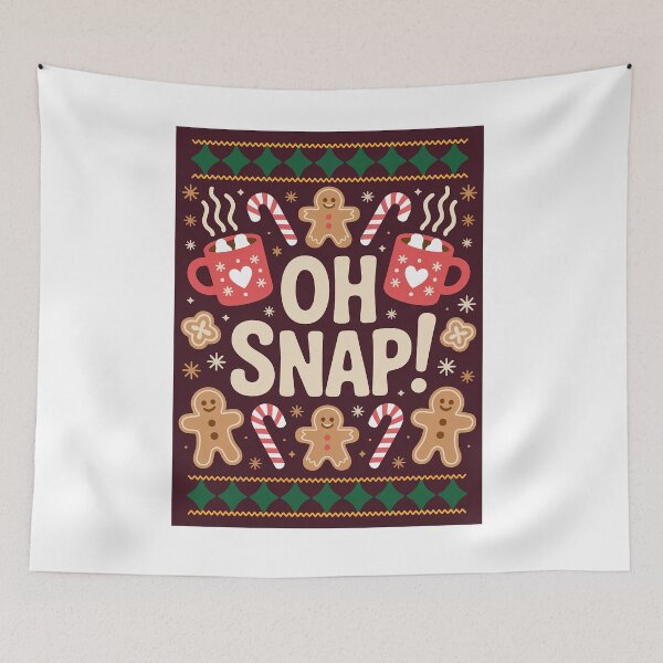 Item preview, Oh Snap Funny Gingerbread Man Ugly Christmas Sweater designed and sold by RedCircleArt.