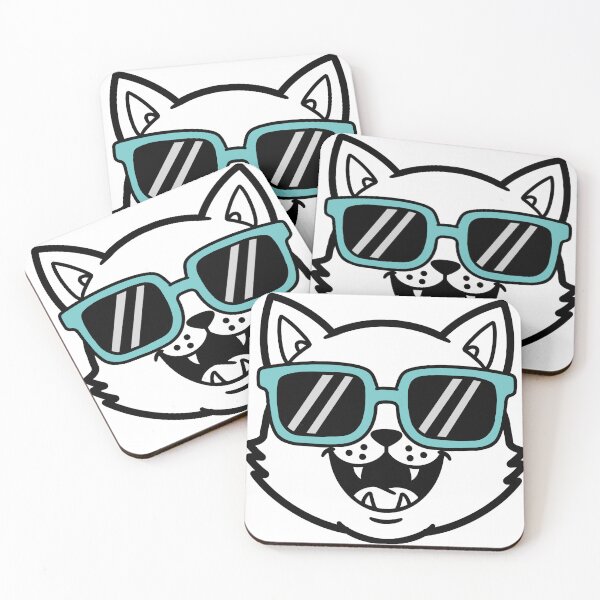 Item preview, Cool Cat with Sunglasses – Funny Cat Head Cartoon designed and sold by holywarter.