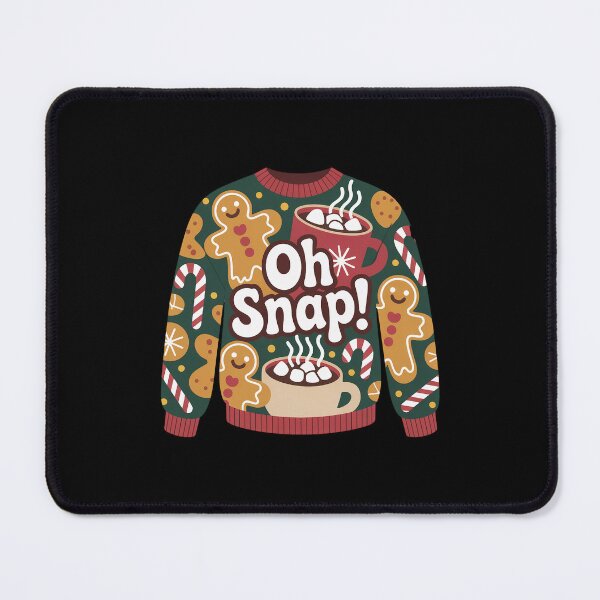Item preview, Cute Oh Snap Gingerbread Cookie and Cocoa Christmas designed and sold by RedCircleArt.