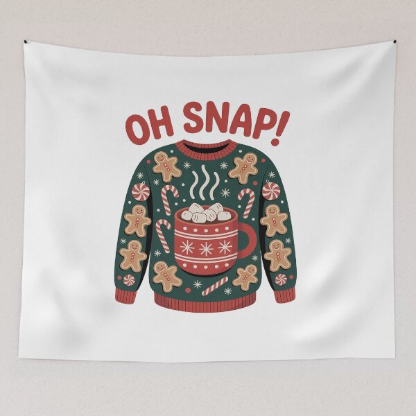 Item preview, Oh Snap Broken Gingerbread Leg Christmas Humor designed and sold by RedCircleArt.
