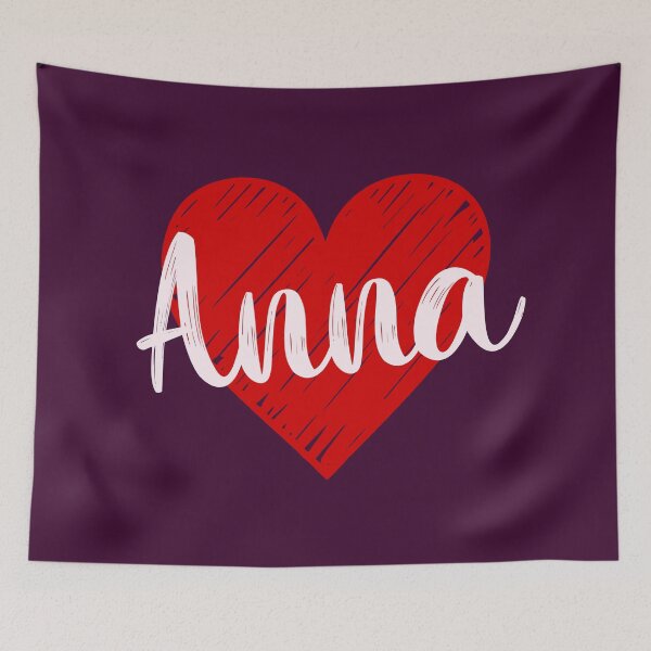 Artikelvorschau, Anna Name Red Heart entworfen und verkauft von Jeallan Designs.
