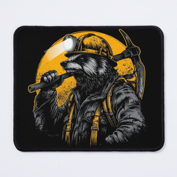 Item preview, Miner Badger Coal Tunnel Design designed and sold by titanosdesign.
