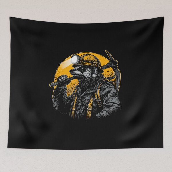 Item preview, Miner Badger Coal Tunnel Design designed and sold by titanosdesign.