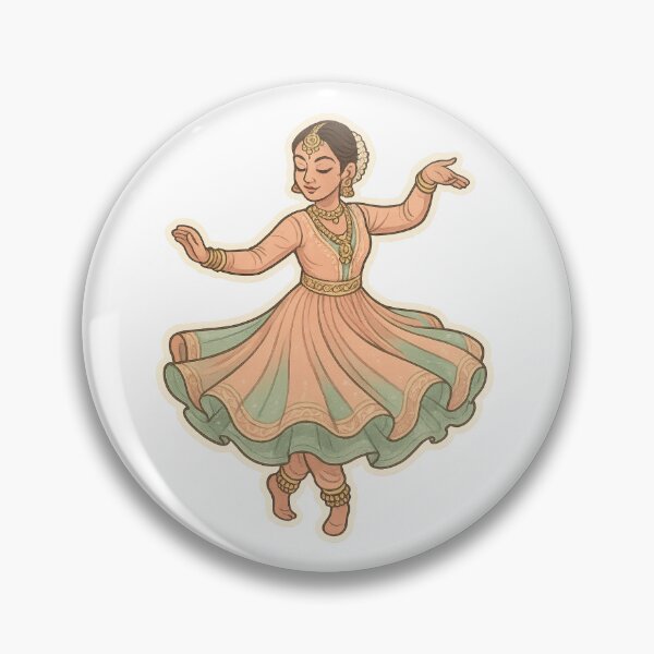 Item preview, Graceful Indian Classical Dancer Sticker designed and sold by MonkHub.