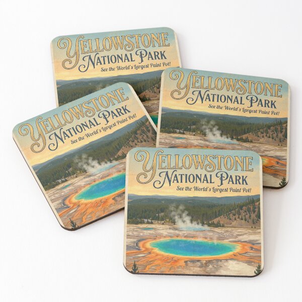 Item preview, Yellowstone Grand Prismatic Hot Tub Poster designed and sold by Cozy-Old-Pub.