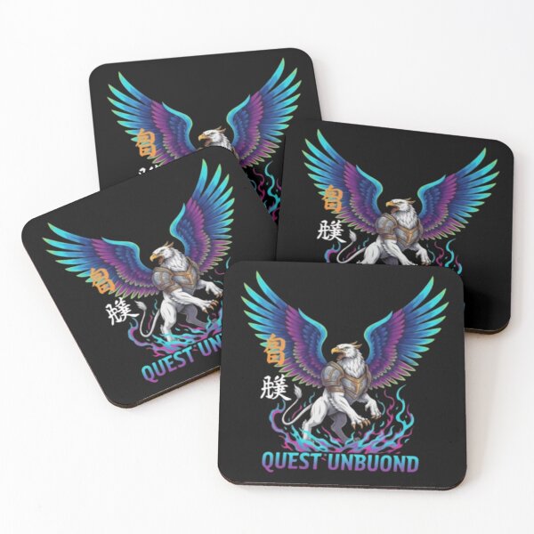 Item preview, Mythic Griffin with Neon Wings – Fantasy Quest Fire Design designed and sold by Dogandesighn.
