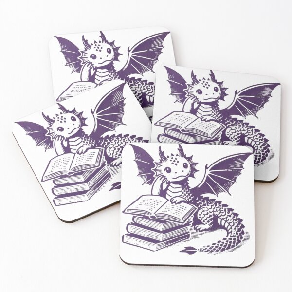 Item preview, Dragon Book Lover, Fantasy Reader, Bookworm Dragon, Cute Bookish Gift, Librarian Teacher designed and sold by DesignDenDo ⭐⭐⭐⭐⭐.