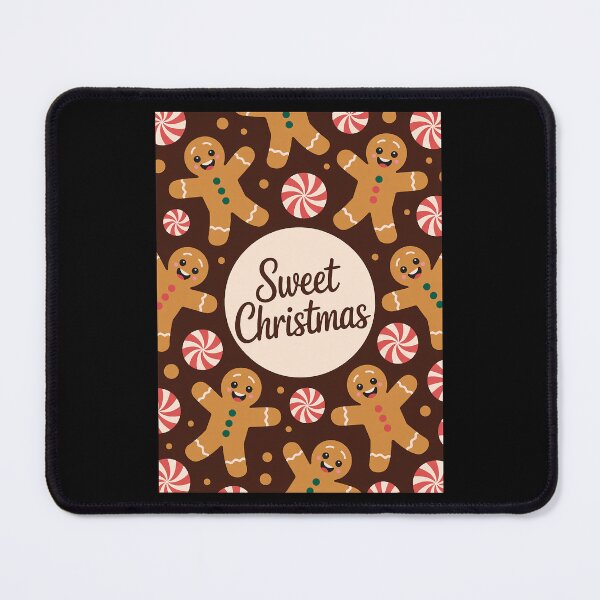 Item preview, Sweet Christmas Typography Gingerbread Cookie Festive Design designed and sold by RedCircleArt.
