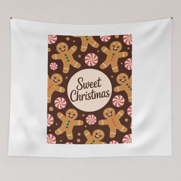 Item preview, Sweet Christmas Typography Gingerbread Cookie Festive Design designed and sold by RedCircleArt.