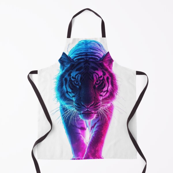 Item preview, Neon Tiger Silhouette – Electric Stripe Glow designed and sold by mari0n980.