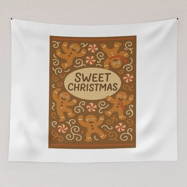 Item preview, olly Gingerbread Men Festive Candy Christmas Pattern designed and sold by RedCircleArt.