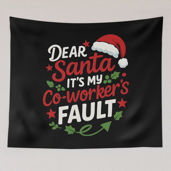 Item preview, Dear Santa It's My Co-Workers Fault Funny Office Christmas designed and sold by hemagamo.