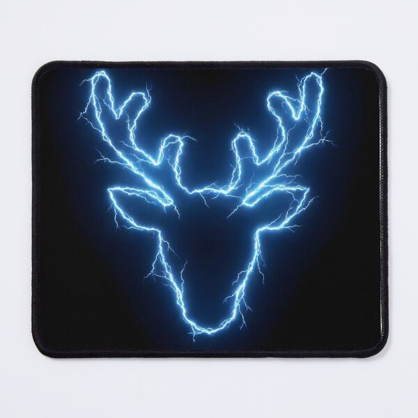 Item preview, Electric Blue Lightning Reindeer Silhouette designed and sold by The Aura Lab.