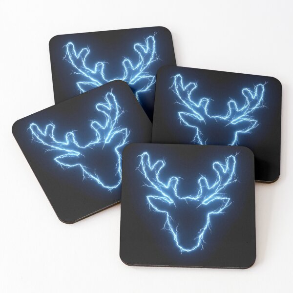 Item preview, Electric Blue Lightning Reindeer Silhouette designed and sold by The Aura Lab.