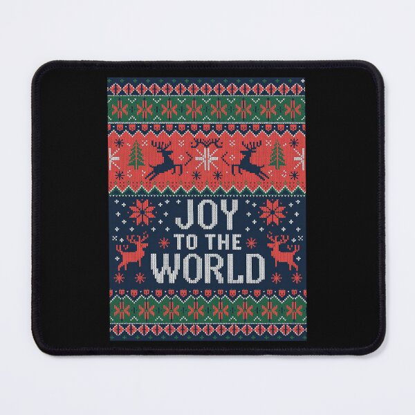 Item preview, Ugly Christmas Sweater Joy To The World Pattern designed and sold by RedCircleArt.