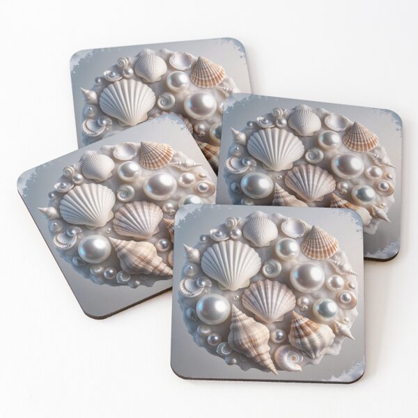 Item preview, Elegant Seashells and Pearls Arrangement designed and sold by EsraaCreations.