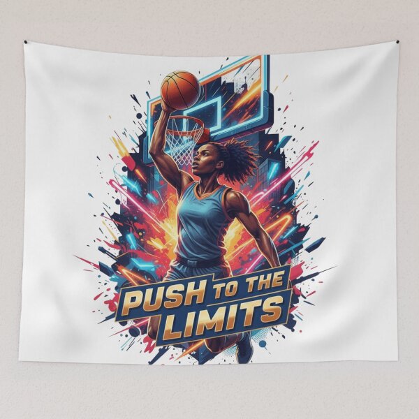 Item preview, Push to the Limits Basketball T-Shirt Design | Slam Dunk Pop Art Graphic designed and sold by BoldBloomArt.