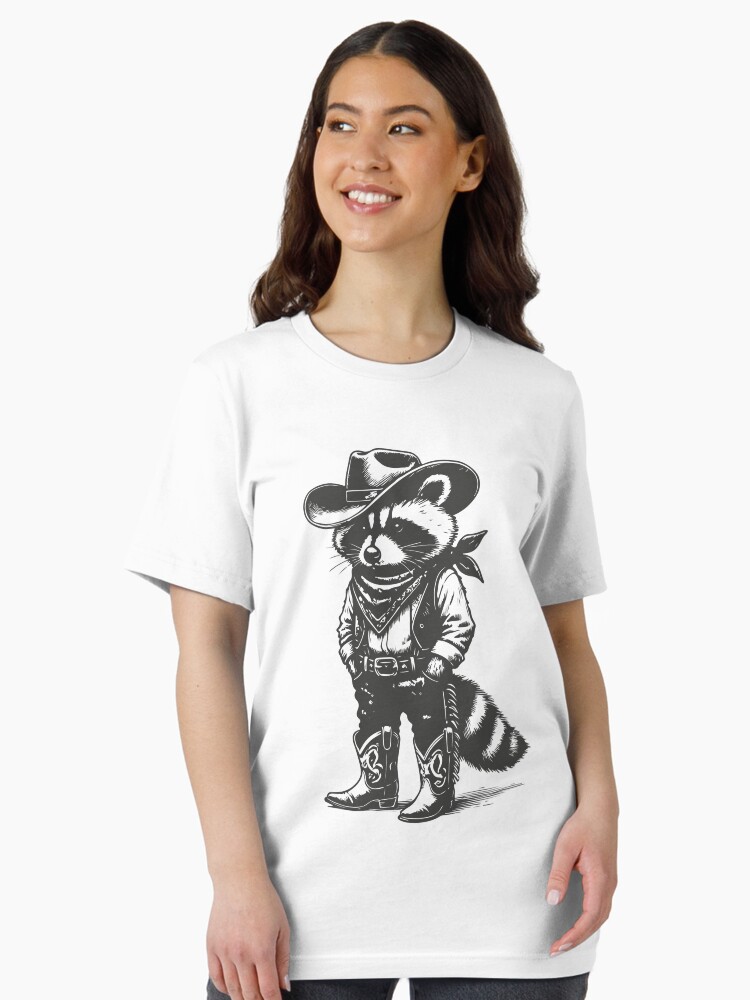 Cowboy Raccoon Illustration – Vintage Western Raccoon Cowboy Design Essential T-Shirt