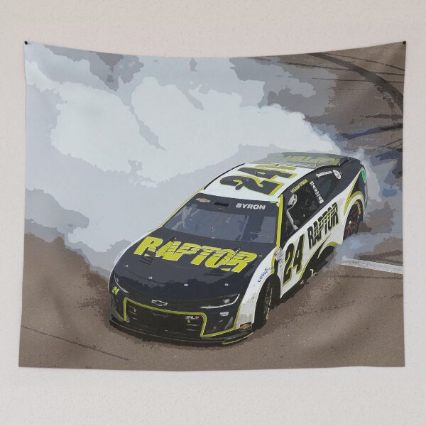 Item preview, William Byron making a donut in his 2025 Nascar Cupcar watercolor designed and sold by Rodissimus1984.