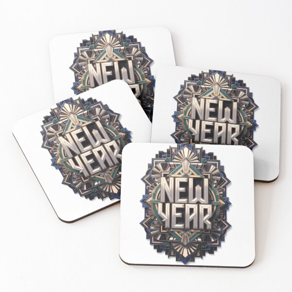 Item preview, Evergreen New Year T-Shirt, Premium Art Deco Emblem, Geometric Metallic Graphic designed and sold by YMLux.
