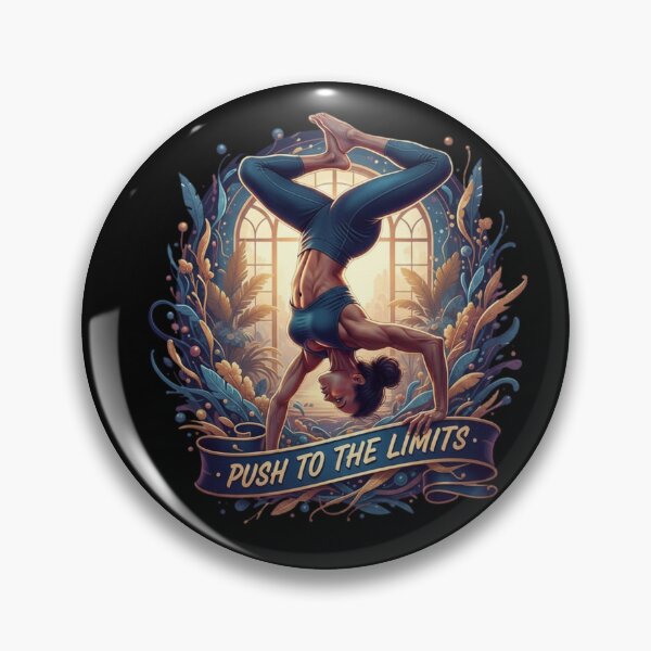Item preview, Push to the Limits Yoga Handstand T-Shirt Design | Organic Balance and Flexibility Art designed and sold by BoldBloomArt.