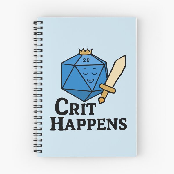 Item preview, Crit Happens - funny DnD D20 sticker designed and sold by paintyfiction.