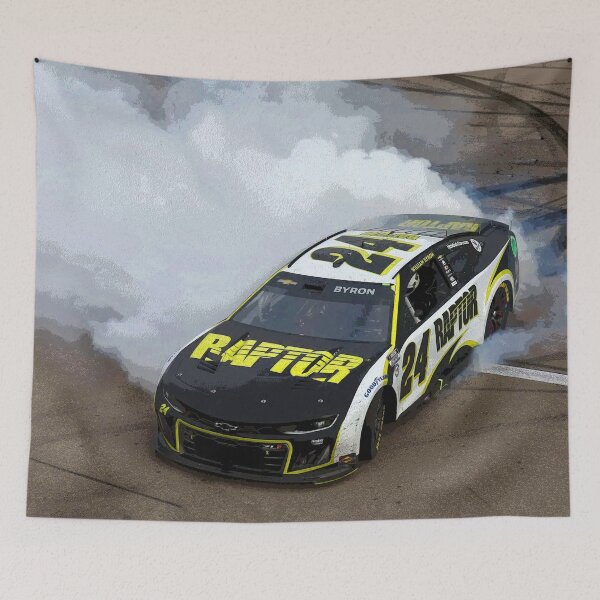Item preview, William Byron making a donut in his 2025 Nascar Cupcar abstract designed and sold by Rodissimus1984.