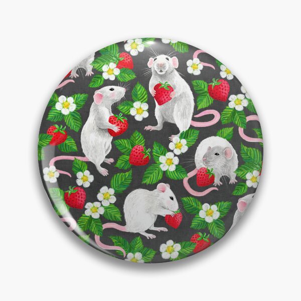 Item preview, Rats Love Strawberries on dark grey designed and sold by micklyn.