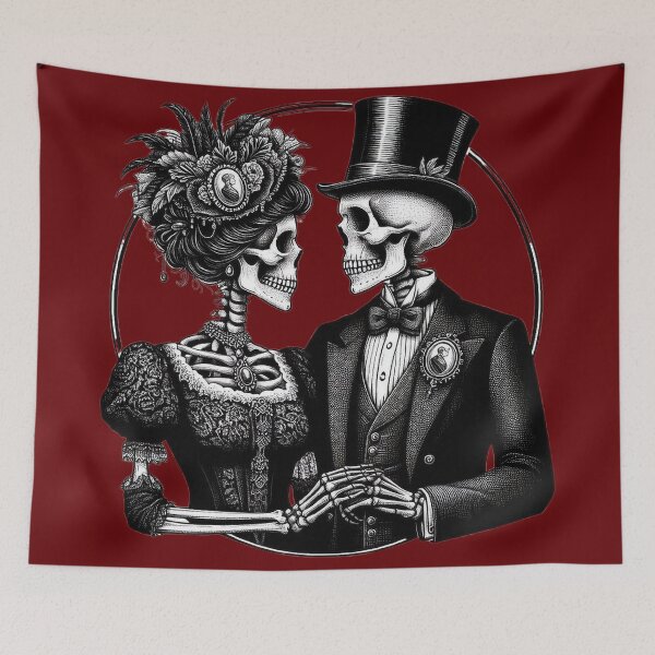 Item preview, Skeleton Lovers – Cute Romantic Couple designed and sold by Roberta Calabrese.