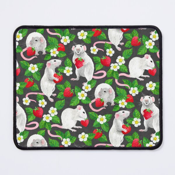 Item preview, Rats Love Strawberries on dark grey designed and sold by micklyn.