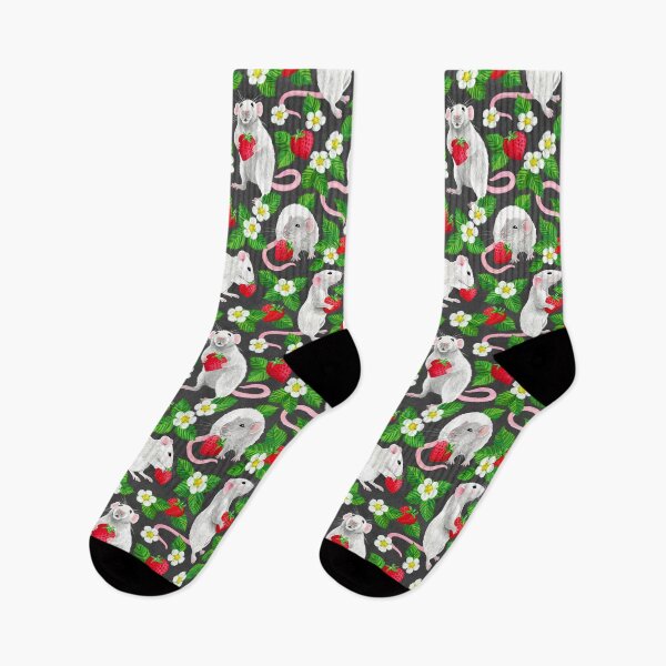 Item preview, Rats Love Strawberries on dark grey designed and sold by micklyn.