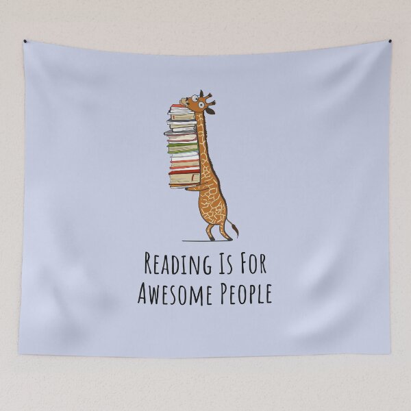 Item preview, Funny Giraffe Holding a Stack of Books - Reading Is For Awesome People - Book Lover Gift, Phones Cases And Other Gift designed and sold by MemWear.