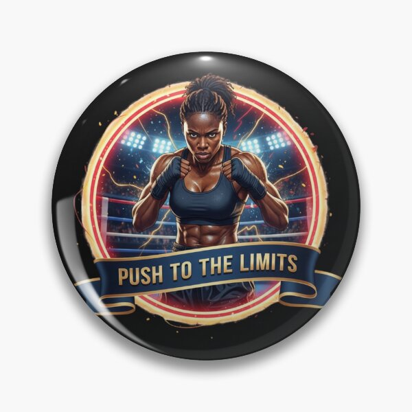 Item preview, Push to the Limits Boxer Logo T-Shirt Design | Championship Fighting Pop Art designed and sold by BoldBloomArt.