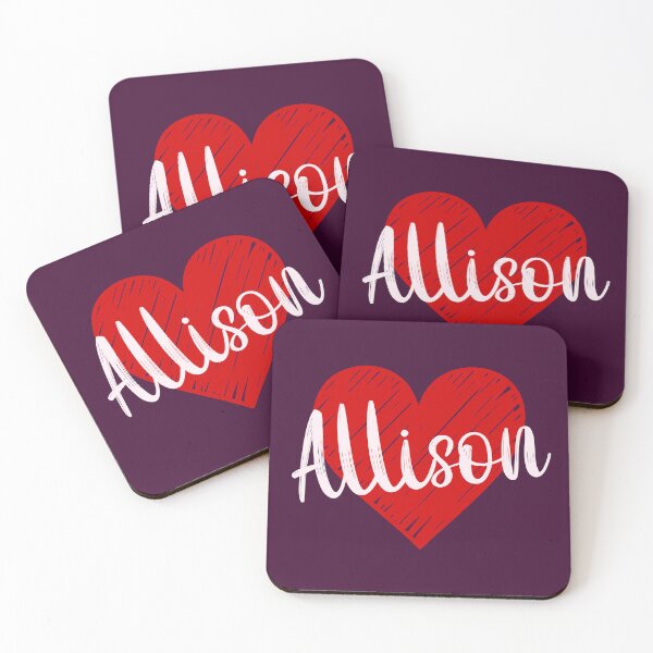 Item preview, Allison Name Red Heart  designed and sold by Jeallan Designs.