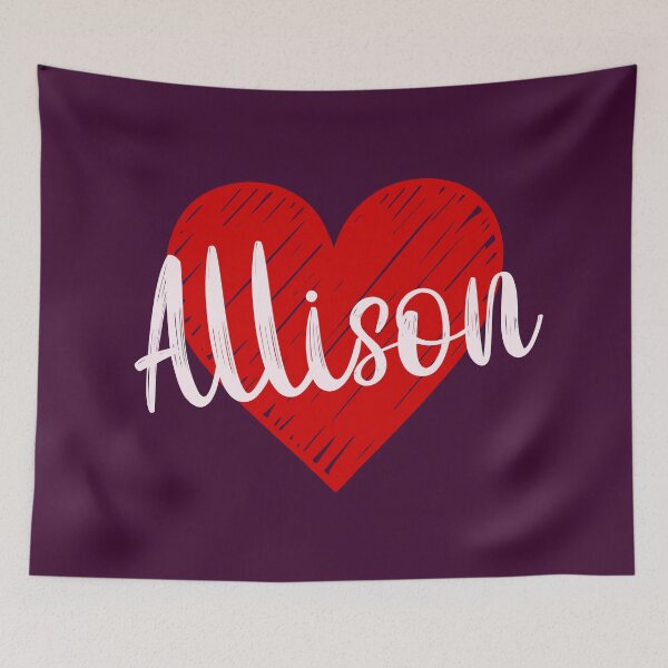 Item preview, Allison Name Red Heart  designed and sold by Jeallan Designs.
