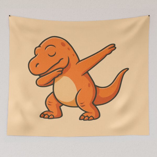 Item preview, Dabbing T-Rex – Funny Orange Dinosaur designed and sold by Ivy-Triggs.