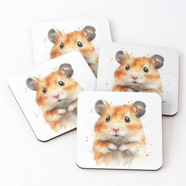 Item preview, Watercolor Hamster Portrait – Cute Golden Pet Hamster Illustration designed and sold by PaperieJennifer.