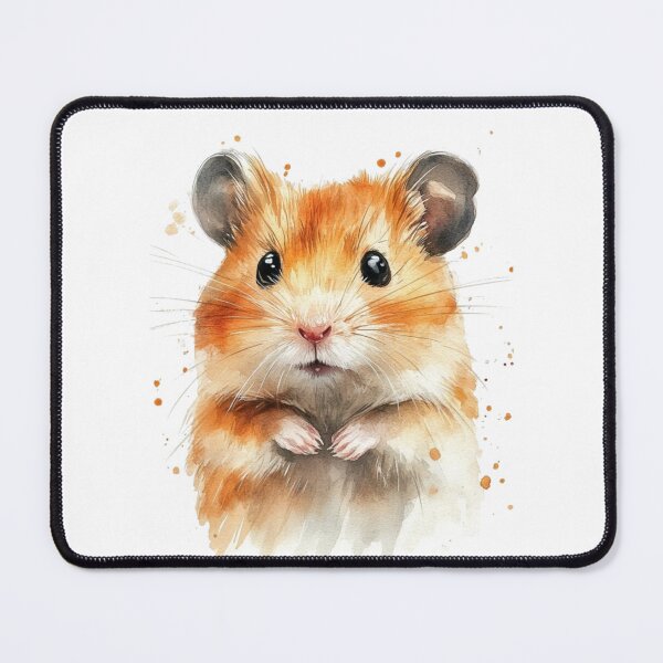Item preview, Watercolor Hamster Portrait – Cute Golden Pet Hamster Illustration designed and sold by PaperieJennifer.
