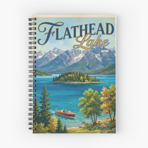 Item preview, Flathead Lake Crystal Clear Summer Poster designed and sold by Cozy-Old-Pub.
