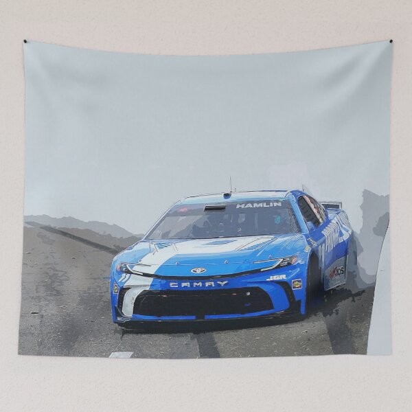 Item preview, Denny Hamlin drifting his 2025 Nascar Cupcar watercolor designed and sold by Rodissimus1984.