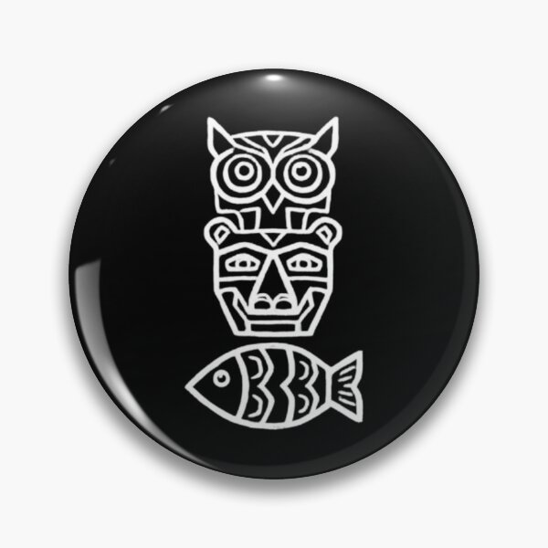 Item preview, Mystical Totem of Owl, Lion and Fish Line Art designed and sold by optimusprime39.