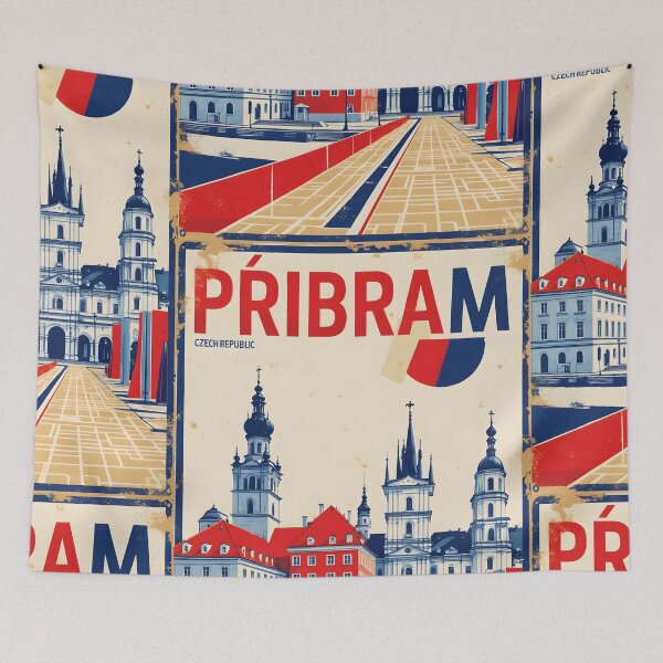 Item preview, Pribram Cezch Republic 1950s Retro Poster Tourism designed and sold by TravelersGems.