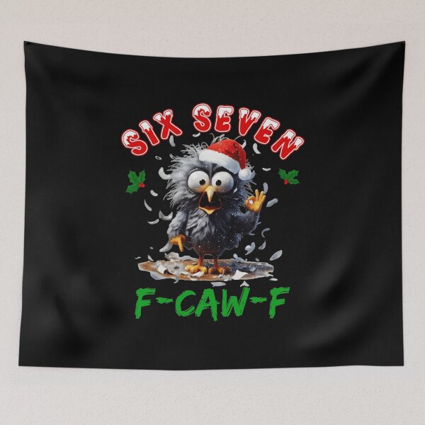 Item preview, Hilarious Xmas Crow Doing The Six Seven F-Caw-F Joke designed and sold by damiloune.