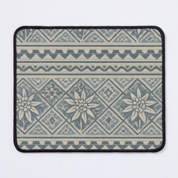 Item preview, Alpine Folk Winter Edelweiss & Geometric Seamless Pattern – Vintage Ink designed and sold by Artsy-With.
