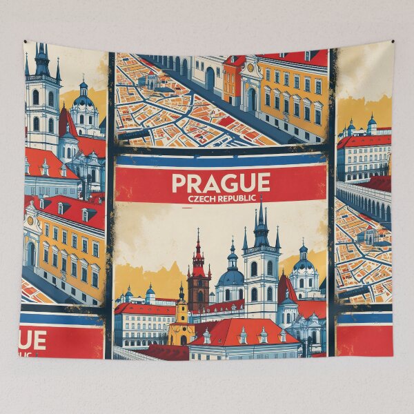 Item preview, Prague Cezch Republic 1950s Retro Poster Tourism designed and sold by TravelersGems.