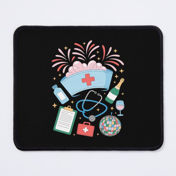 Item preview, Fiesta de coquetas para enfermeras de la UCI de urgencias de Año Nuevo 2025 designed and sold by RoyTill0Art.