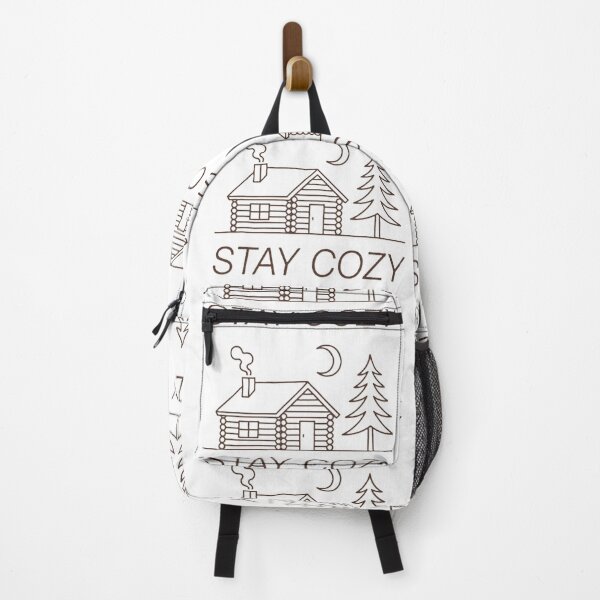 Item preview, Stay Cozy Log Cabin Line Art - Rustic Winter Minimalist Design designed and sold by Mido-artister.