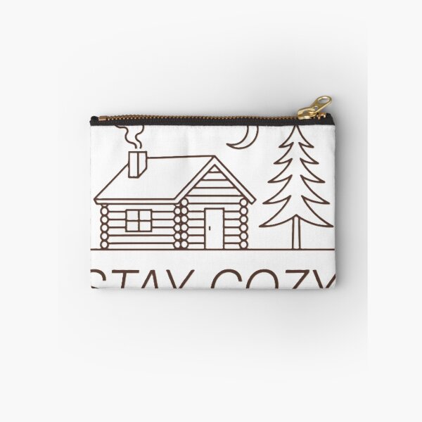 Item preview, Stay Cozy Log Cabin Line Art - Rustic Winter Minimalist Design designed and sold by Mido-artister.