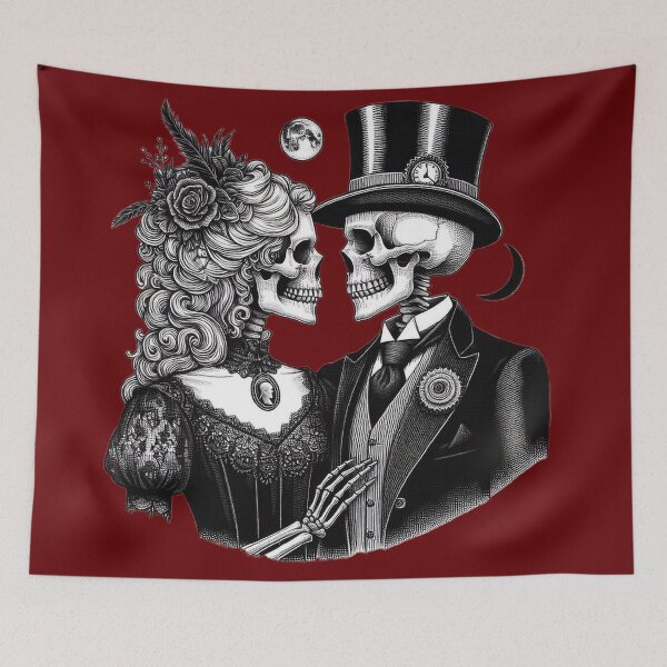 Item preview, Skeleton Lovers – Cute Romantic Couple designed and sold by Roberta Calabrese.