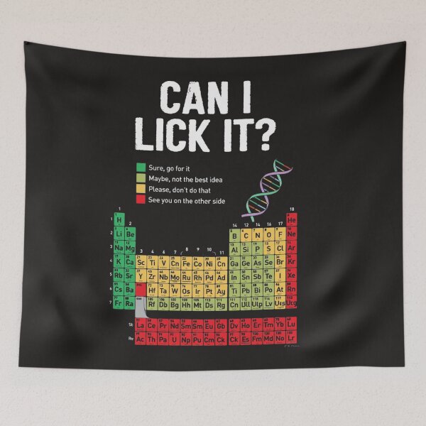 Item preview, Can I Lick It Periodic Table Funny Science Teacher Student  designed and sold by Clairenity Studio.